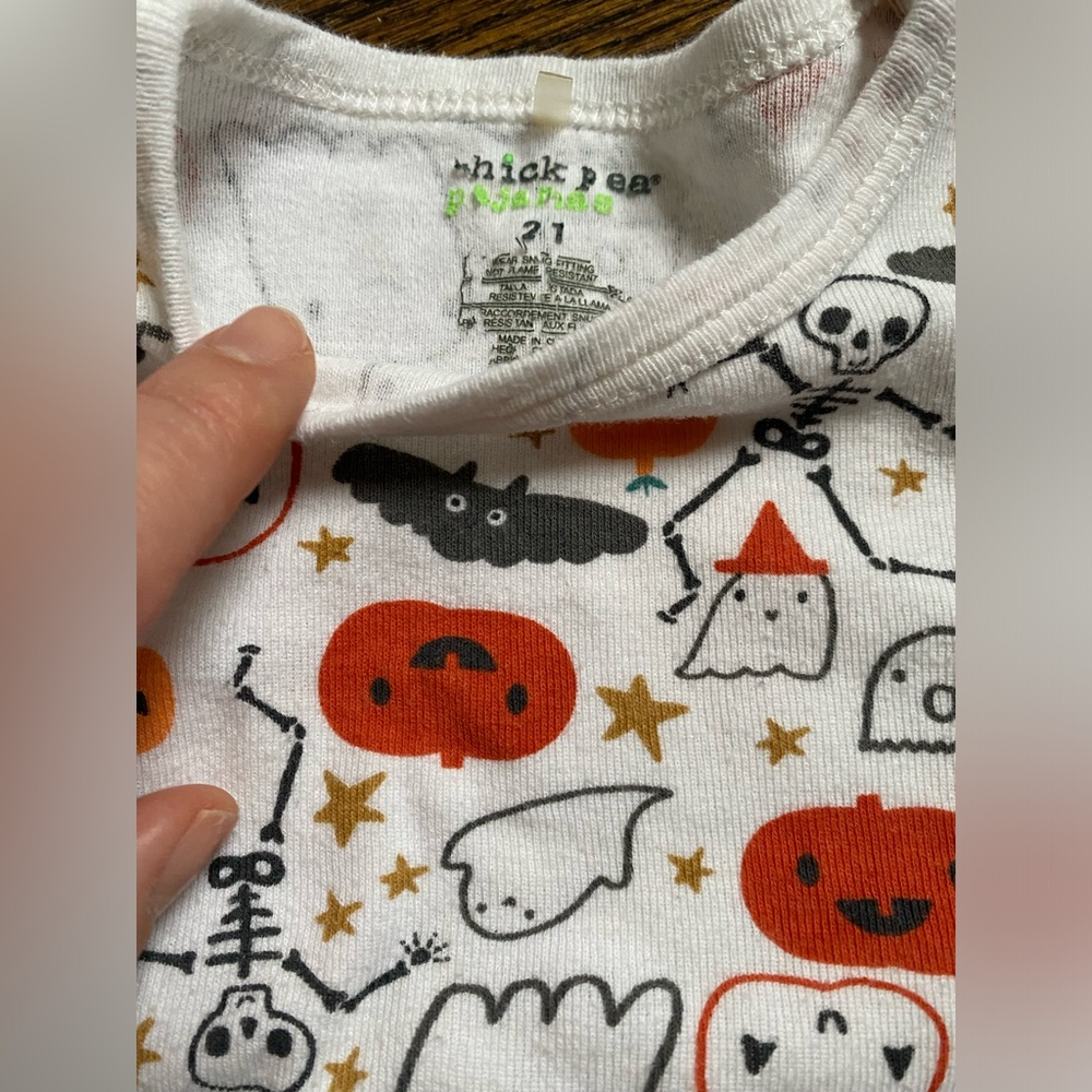 baby/toddler 2T halloween PJs Chick Pea Pajamas festive long sleeve cotton set - Picture 6 of 16